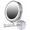 Ovente Wall Mounted Vanity Mirror 7 Inch 10X Magnification Chrome MFW70CH1X10X