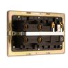 45AMP DP COOKER SWITCH WITH 13AMP SOCKET FLAT CONCEALED SATIN BRASS PLATE MATCHING ROCKER
