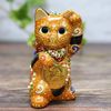 九谷焼 踊る♪招き猫 金小判 N-024F