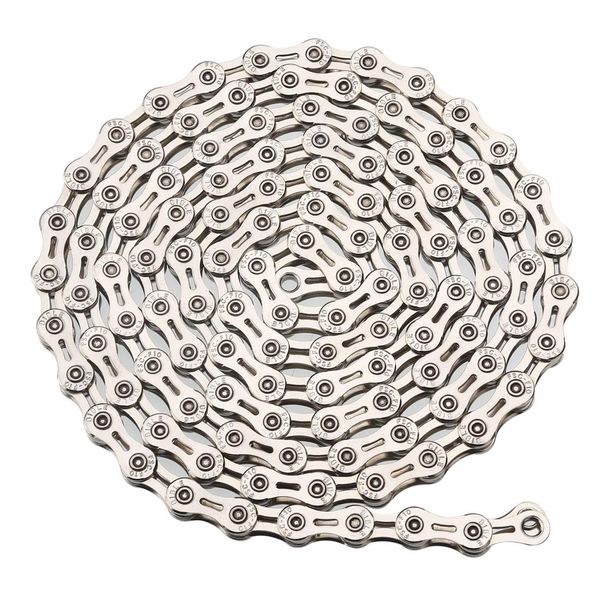 FSC Bicycle Chain, 10-Speed, 9-Speed, Lightweight Hollow Openwork Design, 116L (Silver)