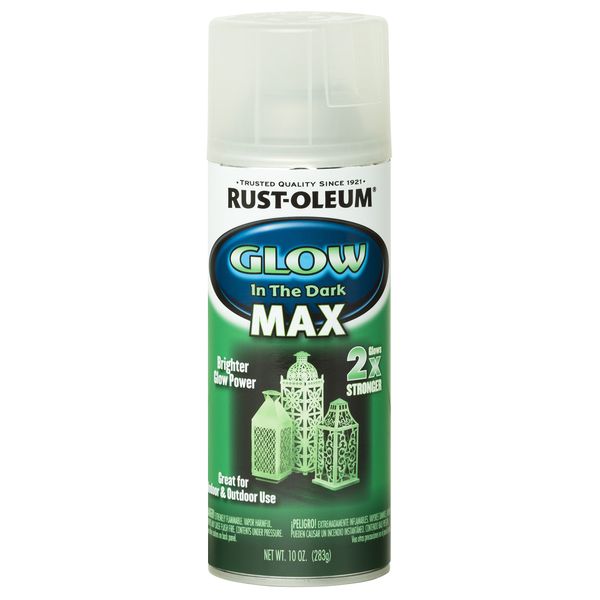 Rust-Oleum 278733 Glow in The Dark MAX Spray Paint, 10 oz