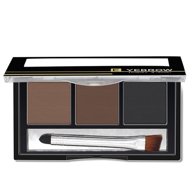 Eyebrow Powder - Three-Color Eyebrow Palette- Eyebrow Pomade - Easy to Apply Eye Makeup kit - Waterproof, sweat-proof, no blooming Long Lasting - Naturally-Looking Brows All Day