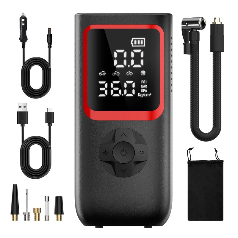 Tire Inflator Portable Air Compressor - 150PSI & 20000mAh Portable Tire ...