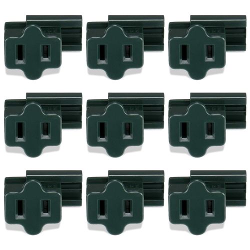 Gilbert 10 Piece Christmas Female Slip Plugs - SPT-1 Female Slide Together Plugs for Christmas Light