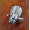 In Line Shower Head Shut off Valve 1-2" MIP Push Button Type Chrome Plated Brass