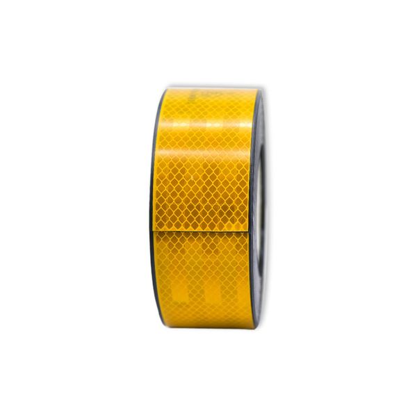 reflektierendes Magnetband 3M 983 - Meterware zur temporären Markierung - für LKW, Anhänger, Auflieger und überstehende Ladung - Rot, Gelb oder Weiß - 55 mm breit (gelb)
