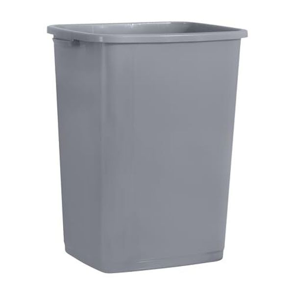 Superio Large Kitchen Trash Can 13 Gallon, 52 Qt Waste Bin, Grey