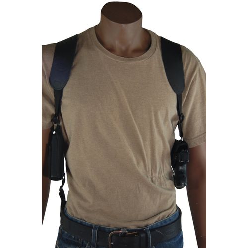 Barsony Nylon Gun Concealment Shoulder Holster w/Double Mag Pouch Compact 9mm 40 45 (Taurus PT 111 140 G2, Right)