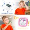 Secura 60-Minute Visual Timer, Silent Study Timer for Kids and Adults, Time Clocks for Teaching (Pink)