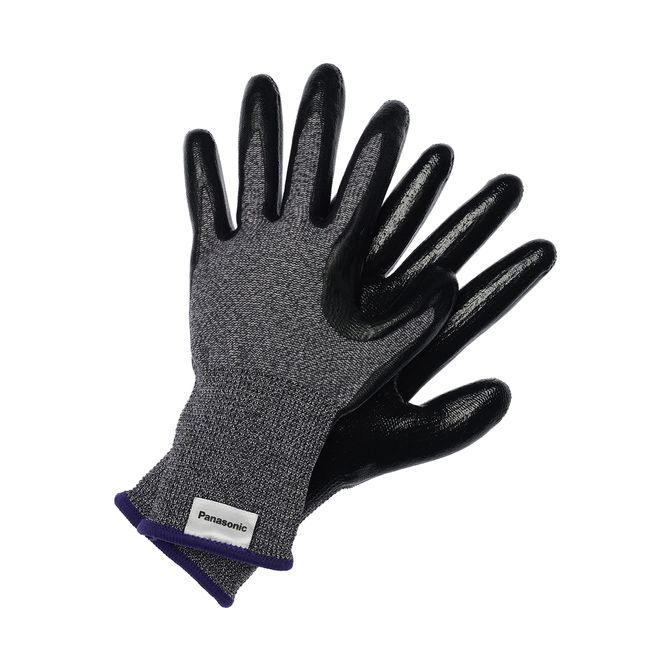 Panasonic WKTG1SH1AX Tungsten Cut Resistant Gloves (With Rubber Palm Coat), Small, Highest Cut Resistance (Level F) Based on Incandescent Filament Technology (Level F), Washable