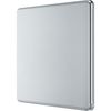 BG-Nexus-Flat-Plate Screwless Flat Plate Single Socket Blanking Plate,Polished Chrome Finish