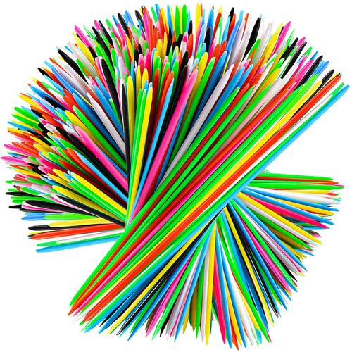 Pick Up Sticks - 240 Pieces Classic Pickup Sticks Retro Toys with 1 Black Bag for Family Fun Game Present