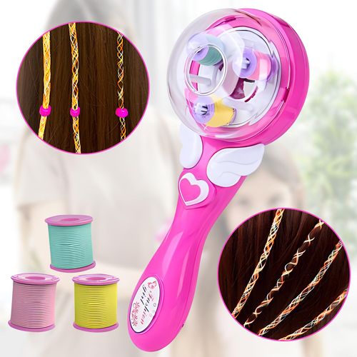 Hair Bedazzler Kit, Mein HERZ Hair Braiding Machine Girls Automatic Hair Braider Glitter Stones Hair Braider Machine Kids Hair Styling Tool with Diamond