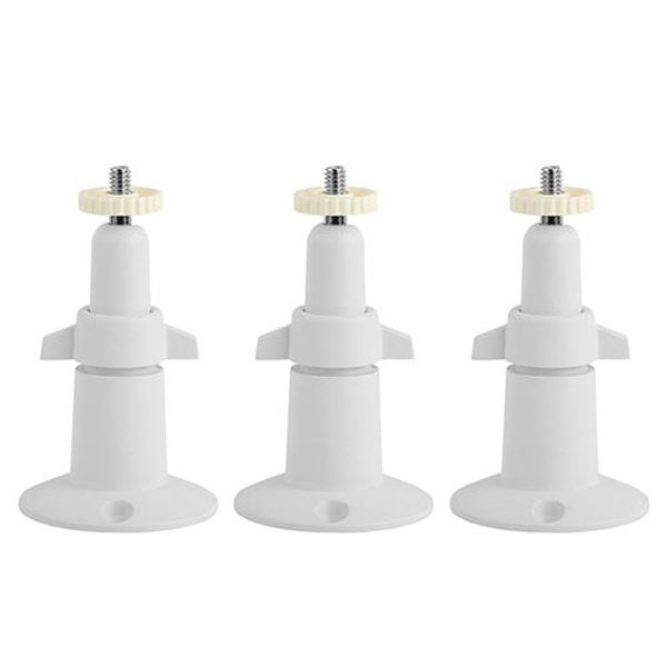 3 Packs Security Camera Wall Mount for Arlo 360°Adjustable Camera Holder Garden Patio Screw Mount Universal Fit for 1/4" Imperial Standard Screw Inter - White