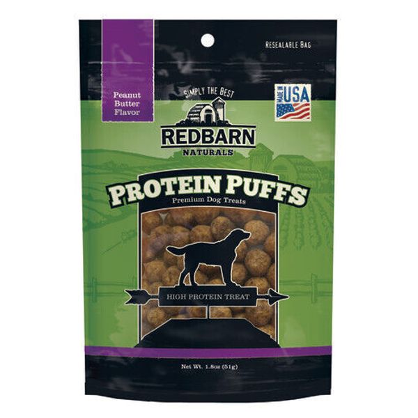 Redbarn Pet Products Protein Puffs Dog Treats  Peanut Butter, 1 Each/1.8 Oz