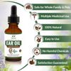 Organic Ear Oil for Ear Infection - Natural Eardrops for Ear Pain, Swimmer's Ear & Wax Removal - Kids, Adults, Baby, & Dog Earache Remedy - Ear Drops with Mullein, Garlic, Calendula Made in USA