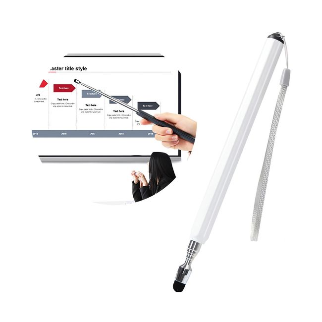 Pointer Pointer Telescopic Power Point Remote Control Monitor Touch Pen 5 Levels of Elasticity Easy to Hold Precise Touch Stainless Steel Shaft Will Not Scratch Screen Length 33.5 inches (850 mm)