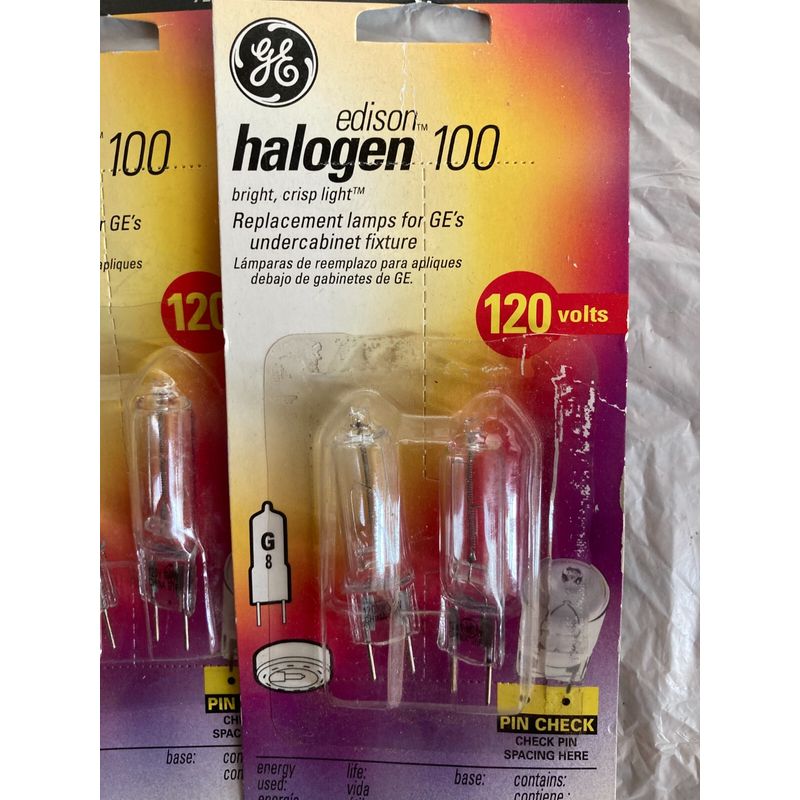 One G.E. 72870 2 Pack Edison Halogen 100 lamps 120 Volt New - Online ...