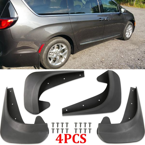 4Pcs Set Front & Rear Fender Splash Guard Mud Flap For Chrysler Pacifica 17-22