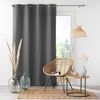 Douceur d'Intérieur Absolu Microfibre Curtain with Eyelets, Plain, Polyester, polyester, anthracite, 140 cm x 260 cm