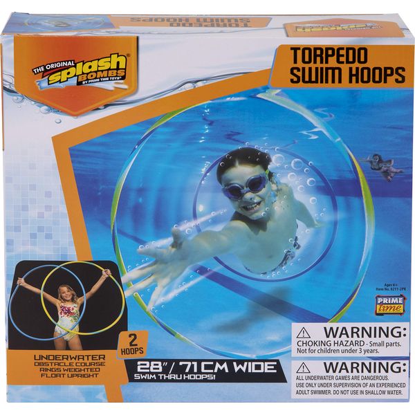 Prime Time Toys Diving Masters Torpedo Swim Hoops Set, 2-Pack