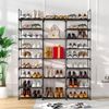 9-Tier Shoe Rack - Black, Large Size, Adjustable, Stackable & Easy Assembly