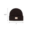 C.C Babies' Winter Knit Plain Cuff Skull Cap Beanie Hat, Black