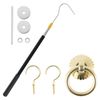 1 Set Attic Pull Down Hook Attic Ladder Pull Down Hook Stainless Steel Efficient Convenient Attic Door Pull Fast Assembly Suitable for Loft