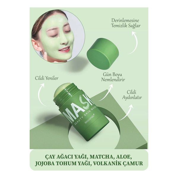 Yeşil Çay Stik Maske Green Tea Mask Stıck