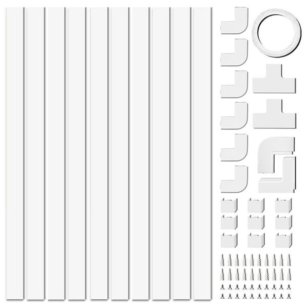 Nvanvmm 4M Electrical Cable Trunking Cable Concealer on Wall for One Cord Paintable PVC