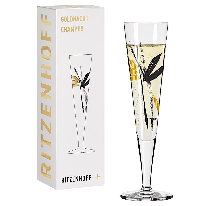 RITZENHOFF 1078190 champagneglas 200 ml - Serie Goldnacht Nr. 1 - elegant designerstuk met echt goud - Made in Germany