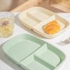 OnePine Porcelain Diet Dinner 3 Compartment Plate, Portion Control Plates, Divided Dinner Plates for Adults