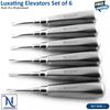 Set Of Dental Luxating Elevators Straight Curved Shank Extraction Forceps Kit 