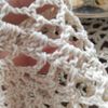 USTIDE Beige Crochet Lace Table Runner Night Table/Bedside Table Doilies15X31inches, 1 pc
