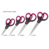 Rapesco 1575 Soft Grip Grip Scissors - Black/Pink (Pack of 4)