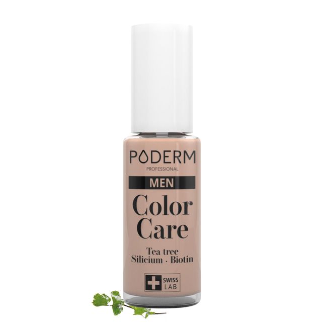 PODERM - FUNGAL NAIL INFECTIONS - SPECIALLY FOR MEN - INVISIBLE SKIN-COLOUR VARNISH - TEA TREE - Corrects and Camouflages Yellow/Damaged Nails from FUNGAL INFECTIONS - Swiss Brand