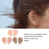 3 Pairs Silicone Ear Model, Soft Flexible Ears 3 Colors Artificial Reusable Novice Simulated 3D Nose and Mouth Model Display Prop Teaching Tool for Piercing Practice