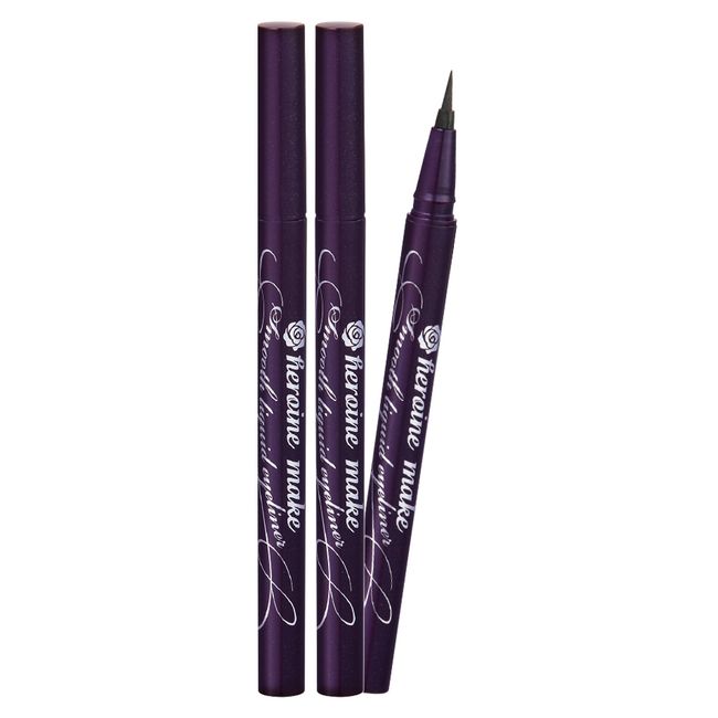 Kiss Me Heroine Make Smooth Super Keep Liquid Eyeliner 0.4ml, Brown, 2pcs