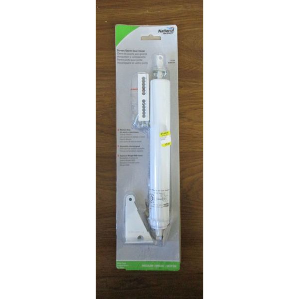 National Screen Storm Door Closer Spring White