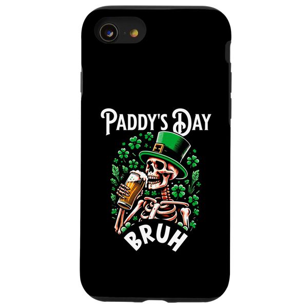 iPhone SE (2020) / 7 / 8 Drinking Skeleton Irish - Paddy´s Day Bruh - Funny Case