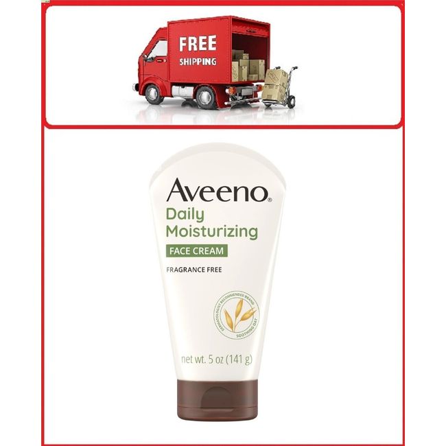 Aveeno Daily Moisturizing Face Cream for Dry Skin, Prebiotic Oat, 5 oz