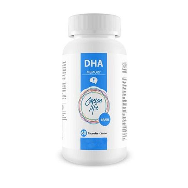 CARSON LIFE DHA & EPA Brain Supplement - 60 Capsules - Brain Improvement, Memory Boost and Maintains Healthy Brain Functions - Made in The USA (Single)