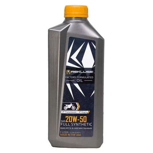 Rekluse Factory Formulated Oil - 20w50 for 2T Trans and 4T Engine - RMS-1099002