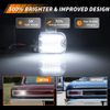 2X Clear White LED Backup Reverse Light Lenses For 1966 Chevy Chevelle & Malibu