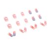 Pack of 24 False Nails, White, Cute Small Flowers, Polka Dot Nail