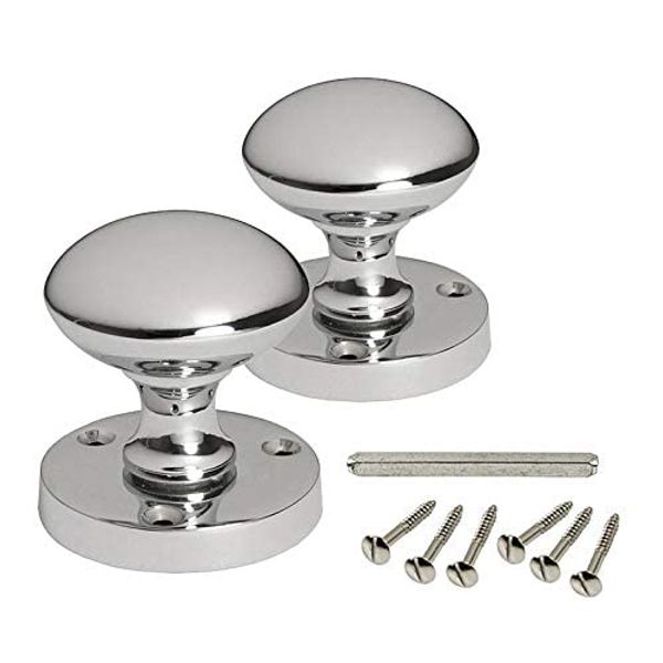 HANDLESTORE Designer Round Mortice Door Knob - Sprung - 3 Colours (Polished Chrome Set)