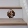 Dragon Sitting on Toilet - Wall Hole Sticker with 3D Effect