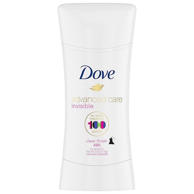 Dove Invisible Advanced Care Deodorant Solid Sticks Clear Finish 2.6 oz (Pack of 24)