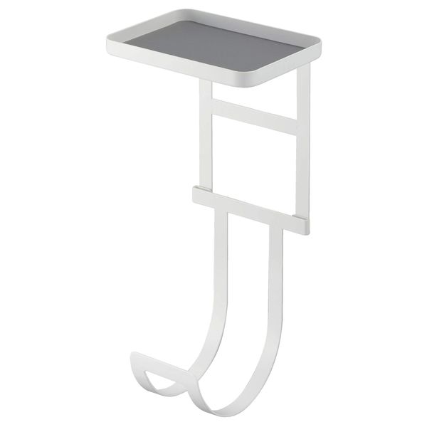 Yamazaki Industries 4436 Toilet Paper Holder, Top Rack, 2 Tiers, White, Approx. W 6.7 x D 4.9 x H 13.8 inches (17 x 12.5 x 35 cm), Plate, Shelf, Accessory Storage, Toilet