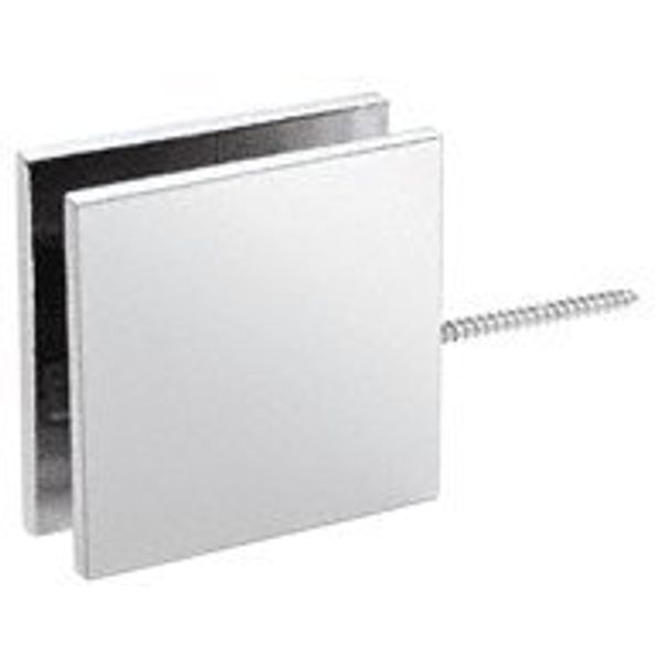 CRL Chrome Square Wall Mount Movable Transom Clamp